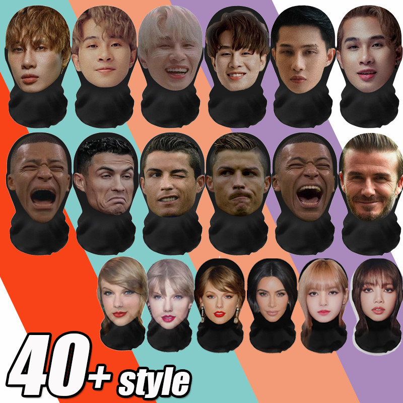 3D Facial Full Face Mask Simulation Headgear For Fans Funny Cosplay ...