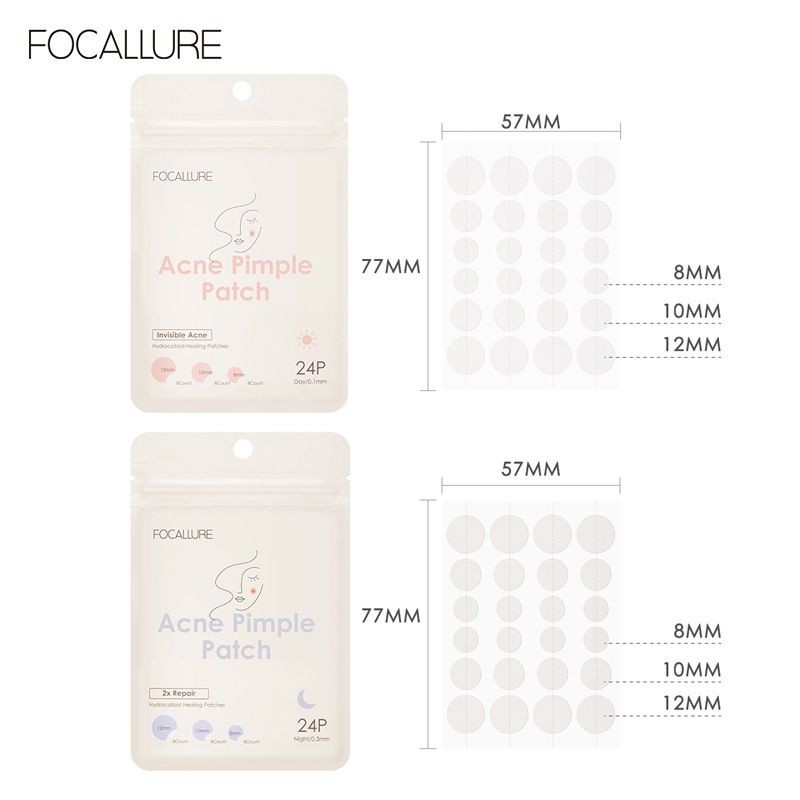 11.3 FOCALLURE Transparent Invisible Water Colloid Day Night Acne Patch ...