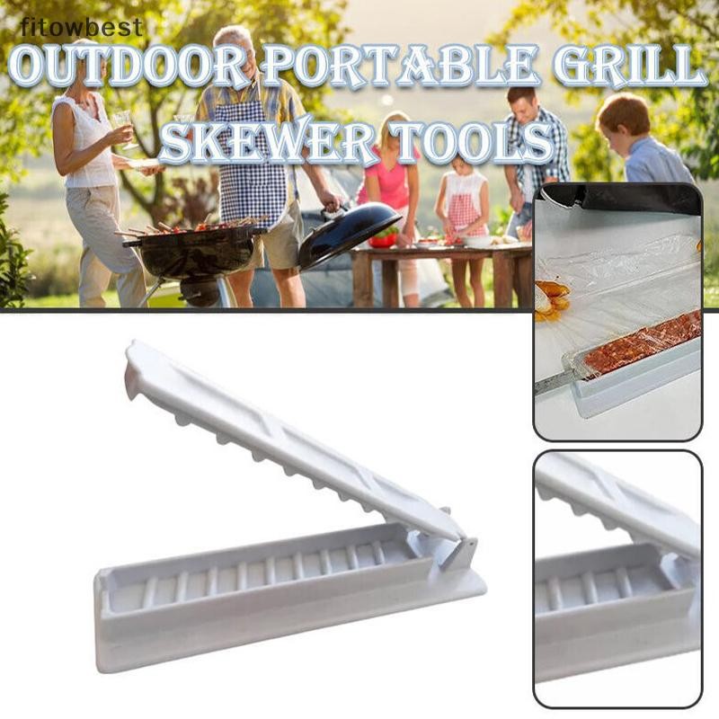 Fbph Single Row Kebab Maker BBQ Meat Skewer Machine Kebab Press Maker ...