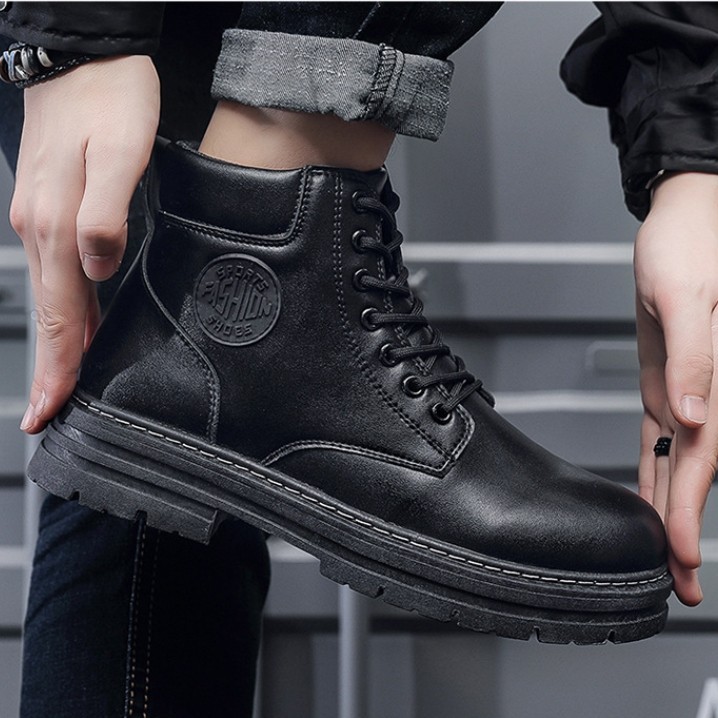 2024 New British breathable high-top platform Doc Martens vintage work ...