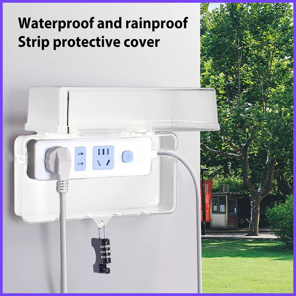 Waterproof Plug-In Box 6 Outlet Holes Waterproof Socket Box Outdoor ...