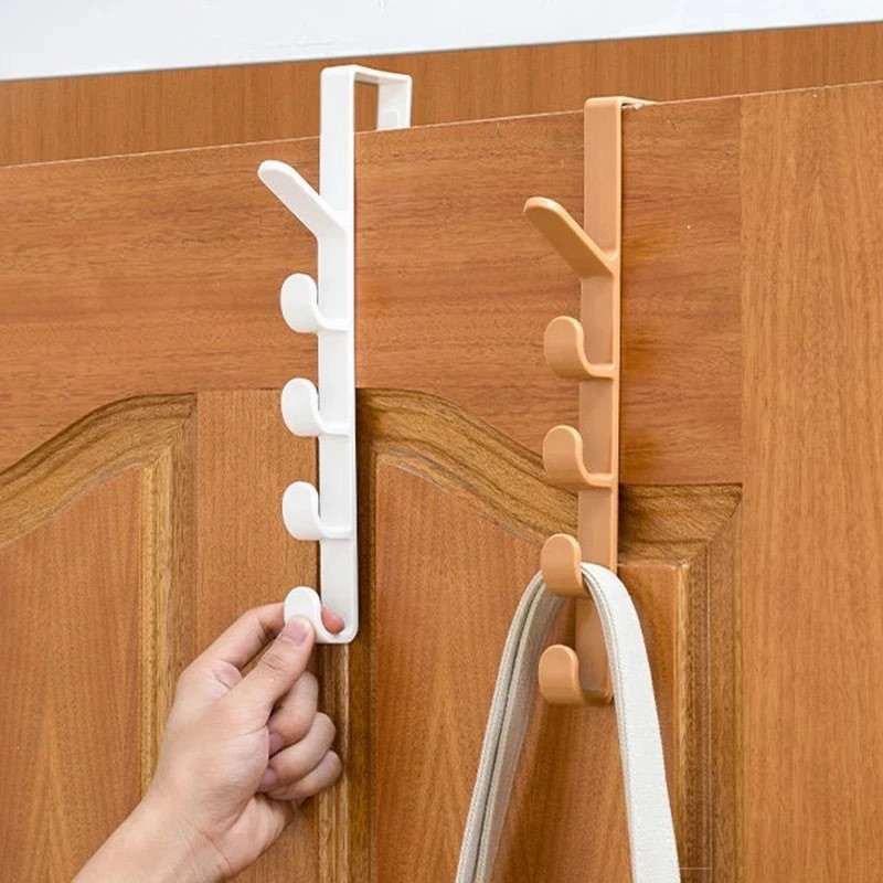 Multifunctional Five-section Hook Portable Coat Hook Behind Door Towel ...