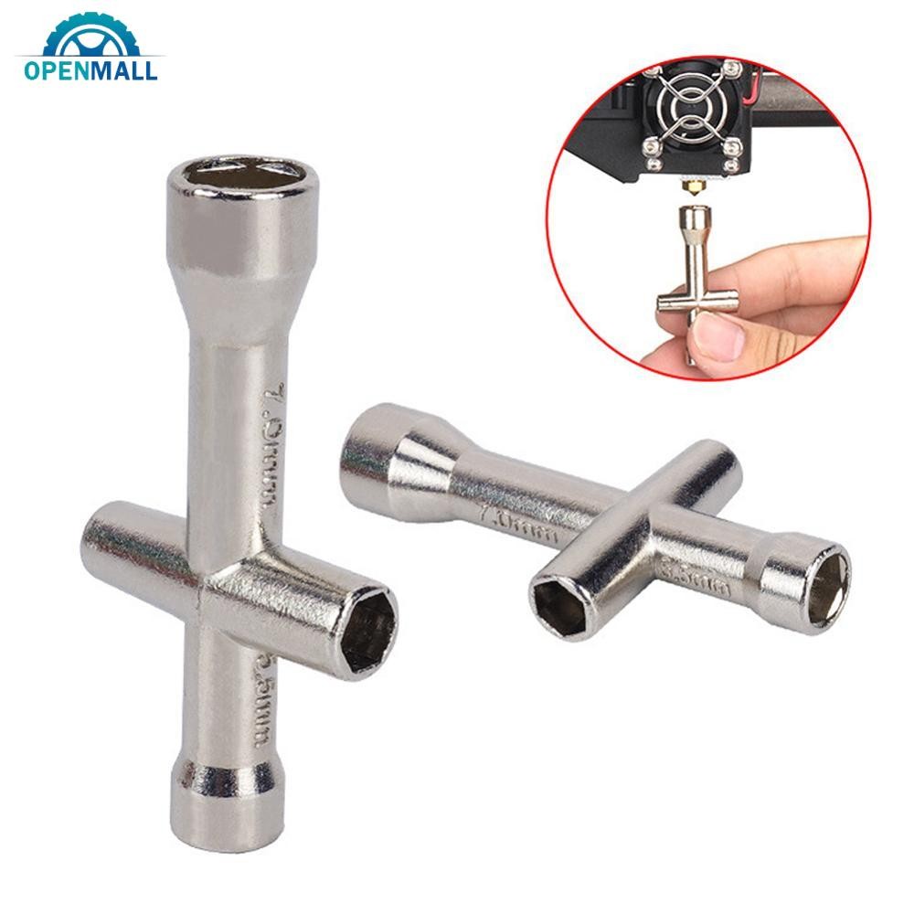 4-Pack Cross Wrench Sleeve Mini Spanner – Metal Hexagon Socket Wheel Spanner – M2, M2.5, M3, M4 – For RC Model Car, Truck, Buggy & Small Screw/Nut Maintenance
