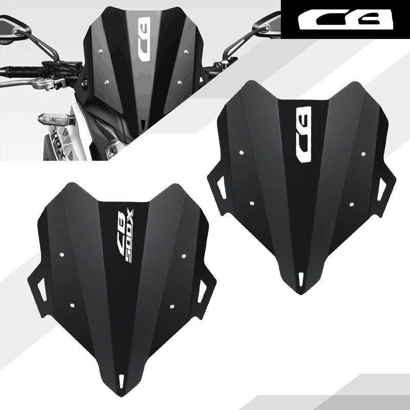 XX ECommerce Compatible With H-onda CB500X Windscreen Touring Windshield Shield Screen Visor Wind Deflector With Bracket 2013-2023 CB 500X 2016 2017 2018 2019 2020 2021 2022 Accessories (Light Smoke), Windshields - Canada - View #4