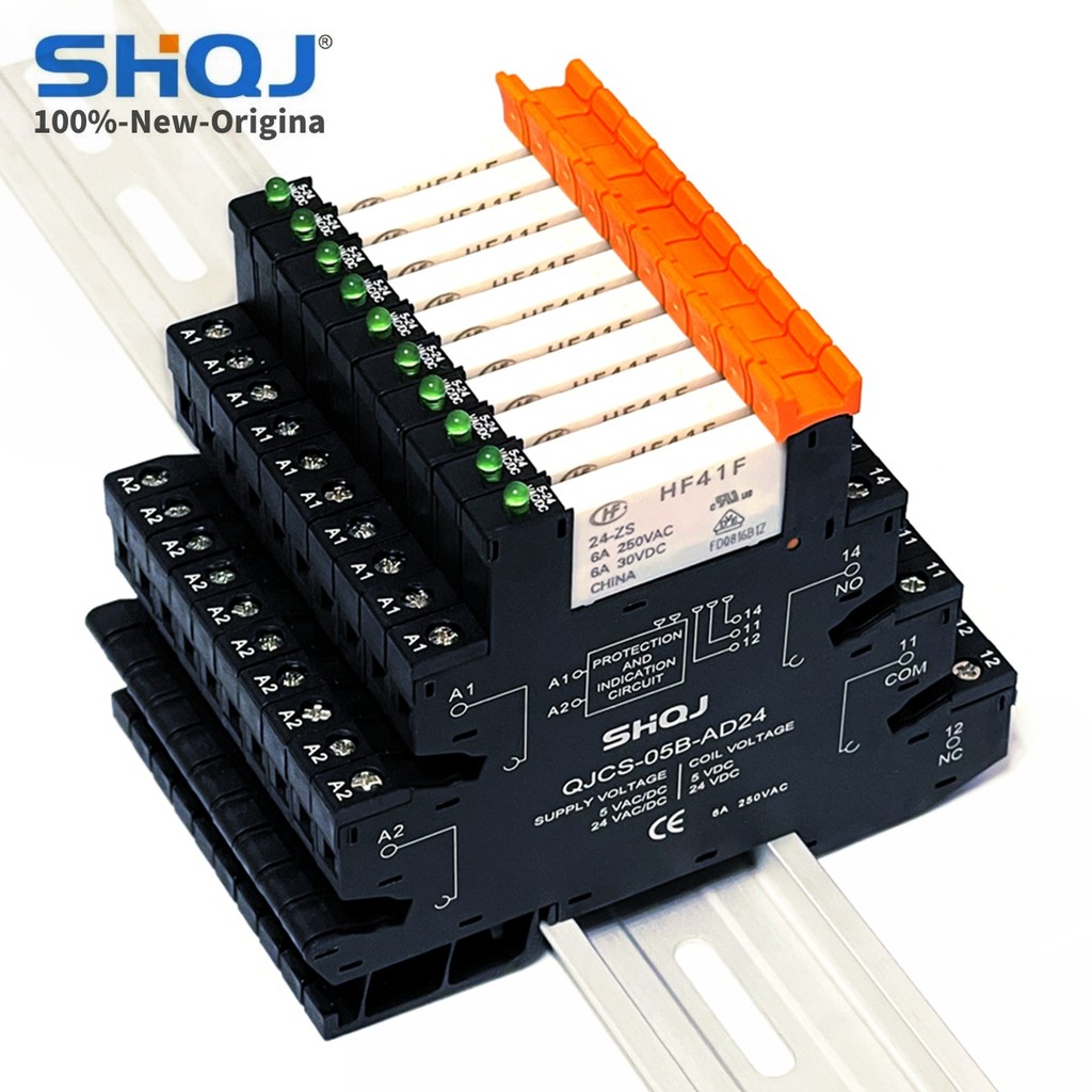 SHQJ 100%-NEW 10PCS QJCS-05 -AD24 Slim/SSR Relay HF41F 24-ZS 5V 12V 24V ...