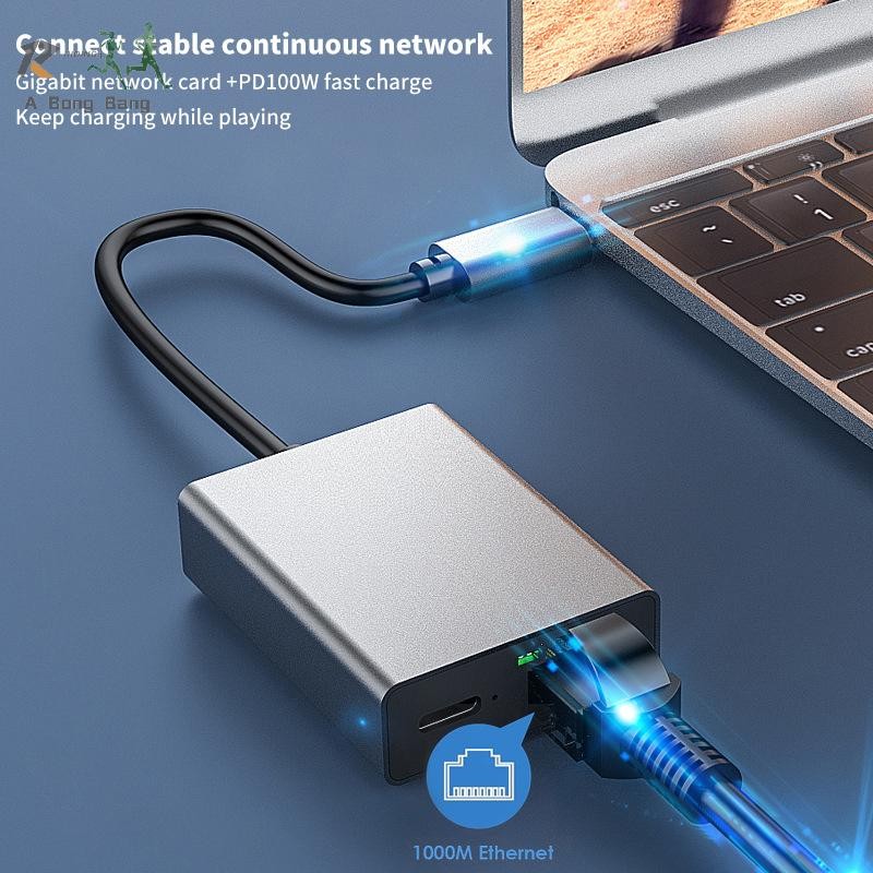 ABongBang 1000Mbps Type-C To RJ45 Internet Cable Plug And Play USB To ...