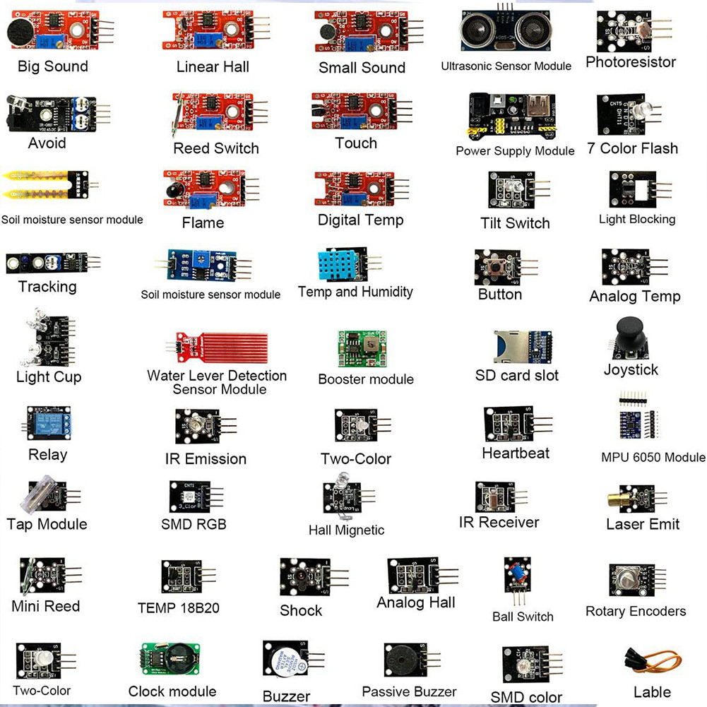 45 in 1 Sensor Kit Better Than 37 in 1 Sensor DIY Kit for Arduino Mega ...