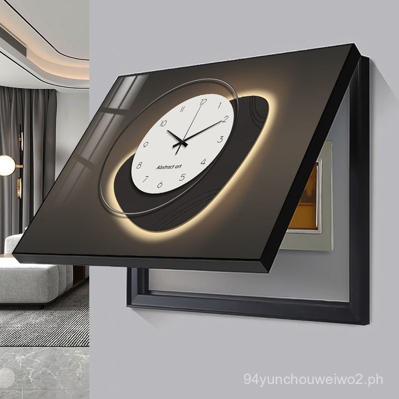 Modern Meter Box Decorative Painting with Clock Distribution Box Hiding ...
