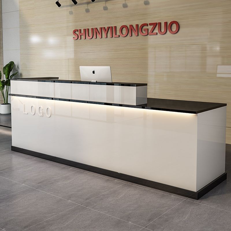 Cashier Simple Modern Company Reception Desk Hotel Reception Desk ...