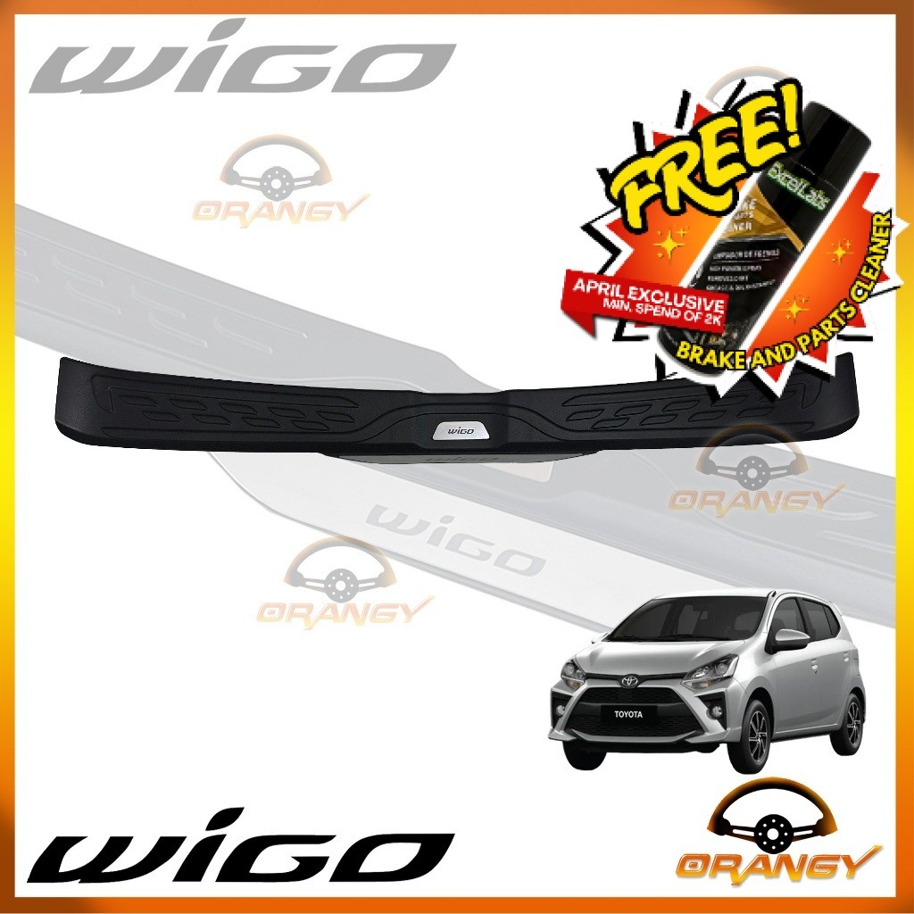 Toyota Wigo 2017 to 2022 OEM Rear Stepsill Black Chrome Bumper Guard ...
