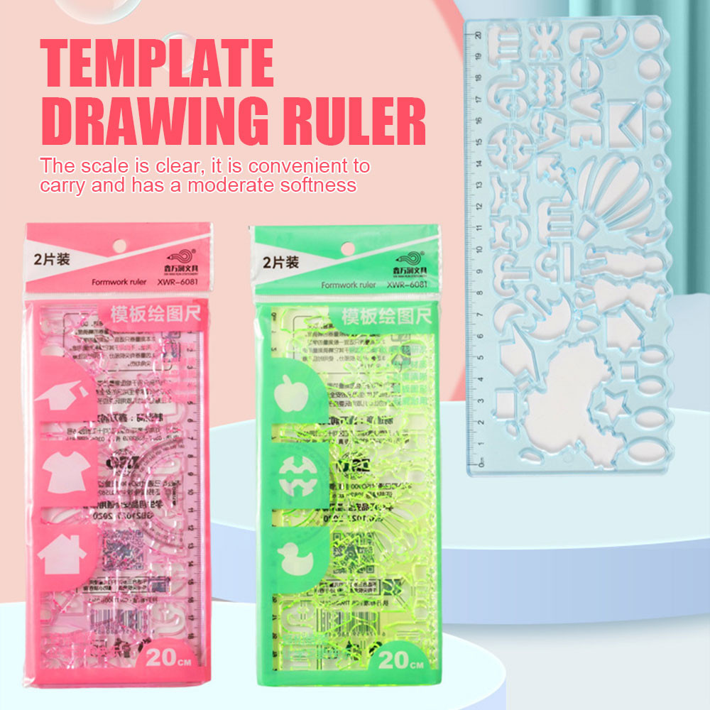 Multifunctional ruler elementary school student suit ruler geometry ...