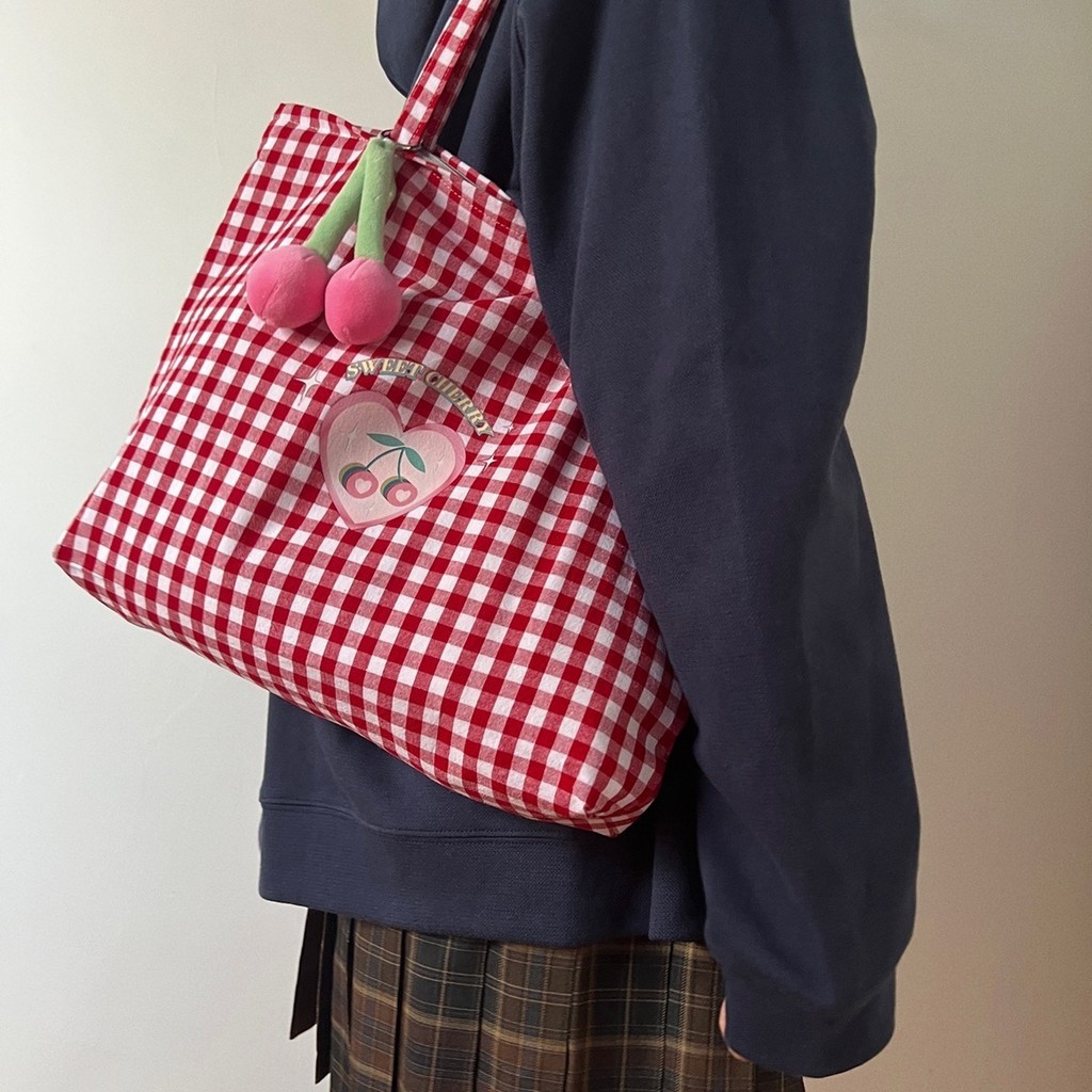 Original 2024 New Summer AllMatching Cute Refreshing Cherry Red