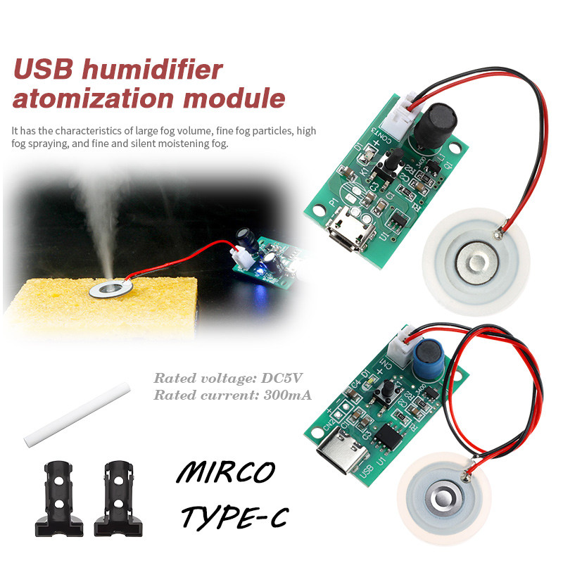 Humidifier USB Atomizer Transducer Atomization Piece DIY Accessories ...