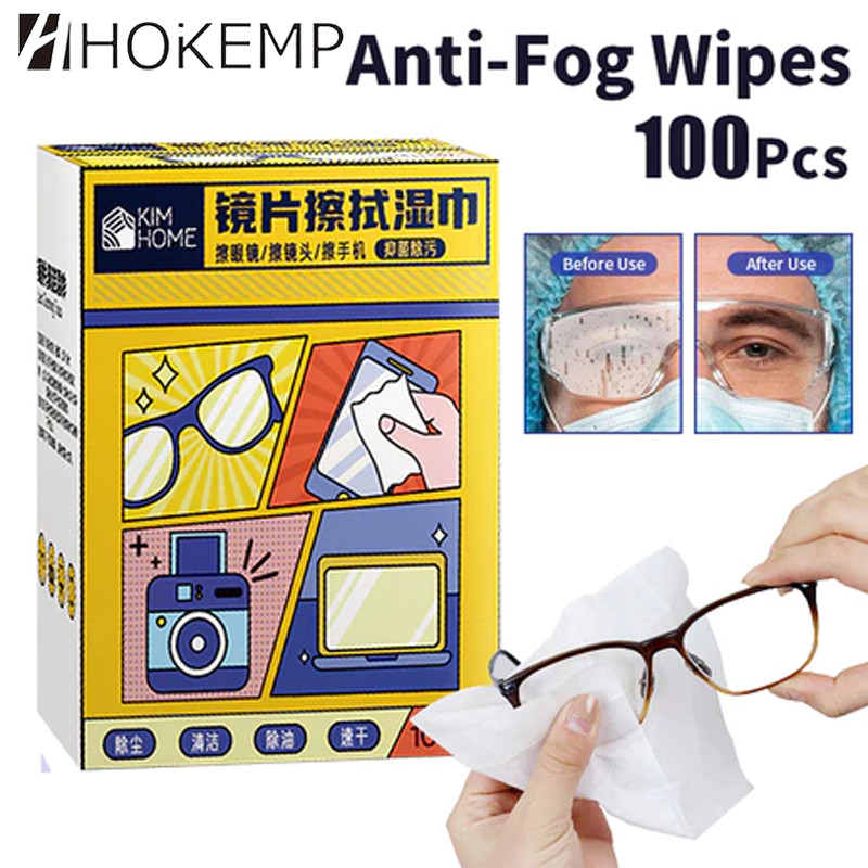 HOKEMP Glasses Lens Disinfection Efficient Anti Fog Wipe Glasses Tissue