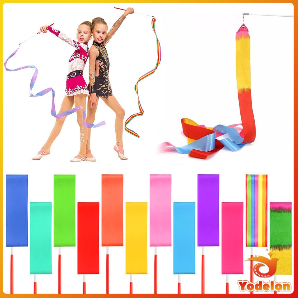 YOD Colorful Dance Ribbon Art Gymnastic Gym Ribbons Ballet Streamer ...