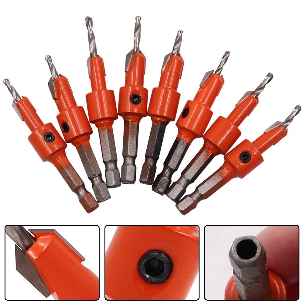 [WOES] 1pc Woodworking Hex Shank Countersink Drill Bit Salad Drill Step