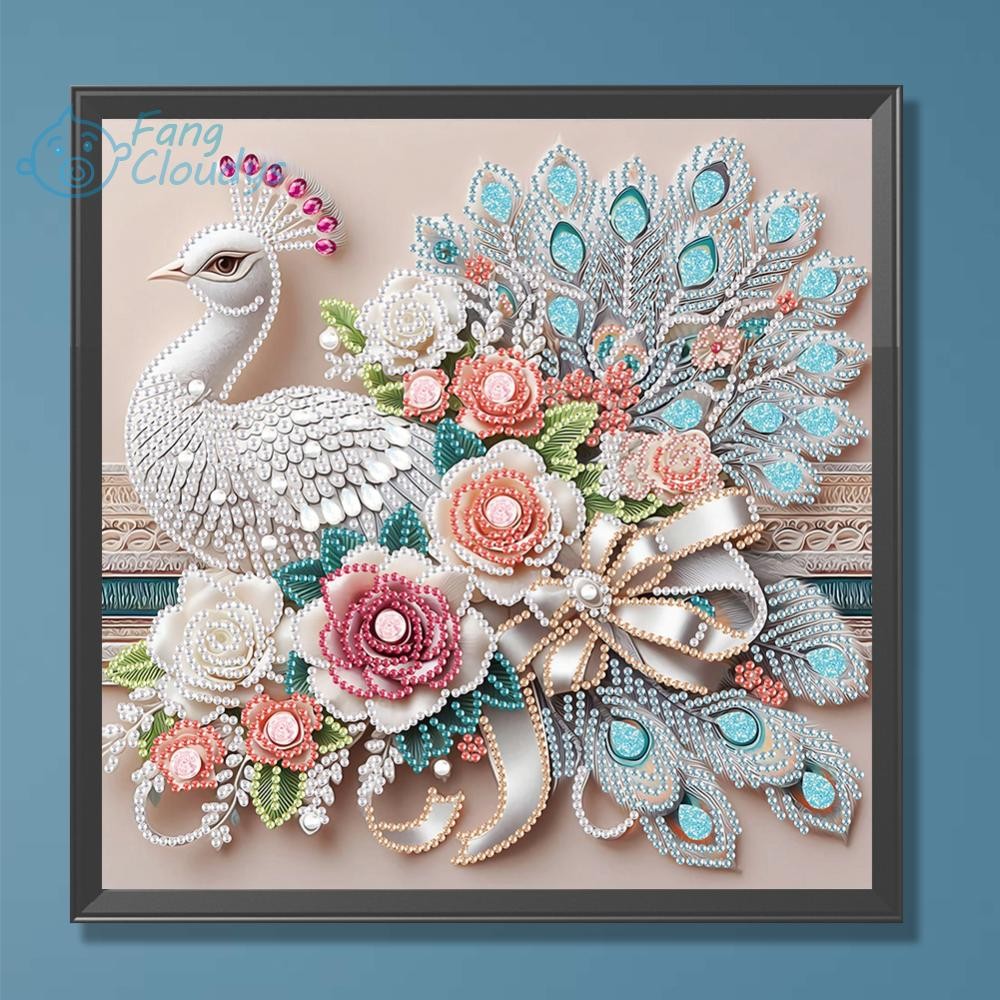 5D DIY Partial Special Shaped Drill Diamond Painting Kit Peacock Swan ...