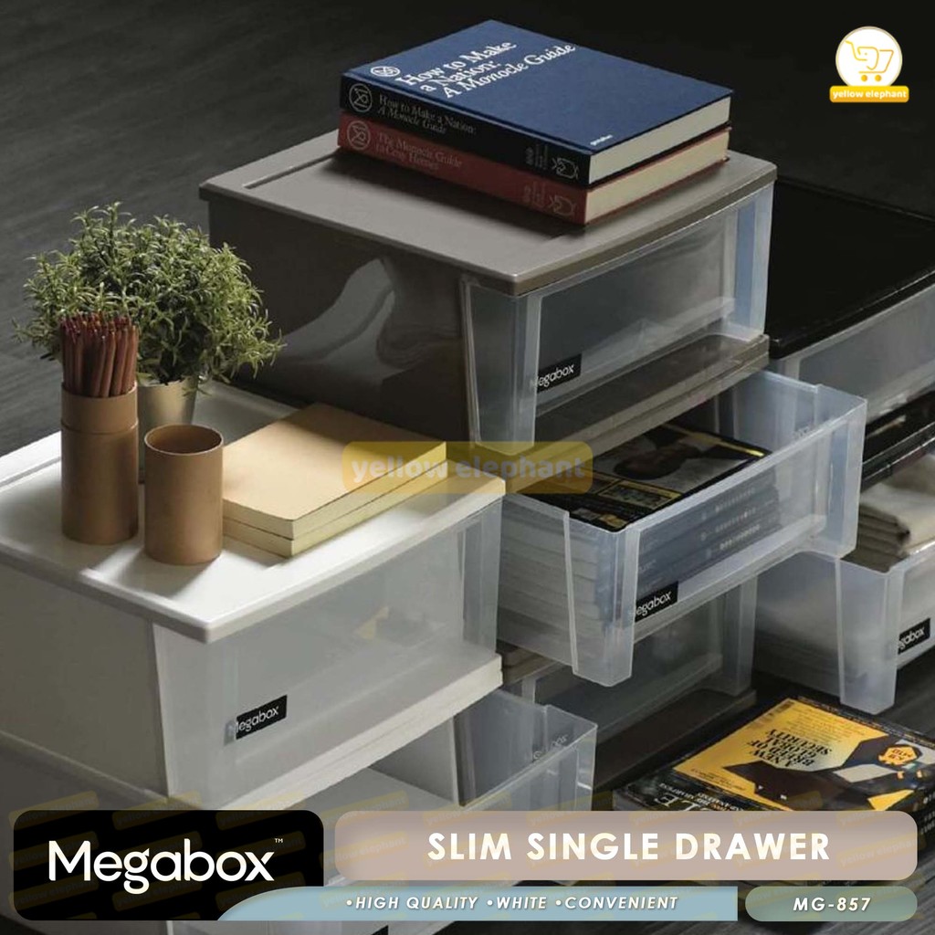 Megabox Slim Single Drawer Organizer & Stackable - Yellow Elephant ...