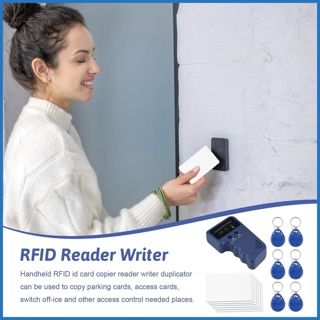 RFID Reader Writer RFID Card Duplicator Handheld Card Copier 125KHz ...