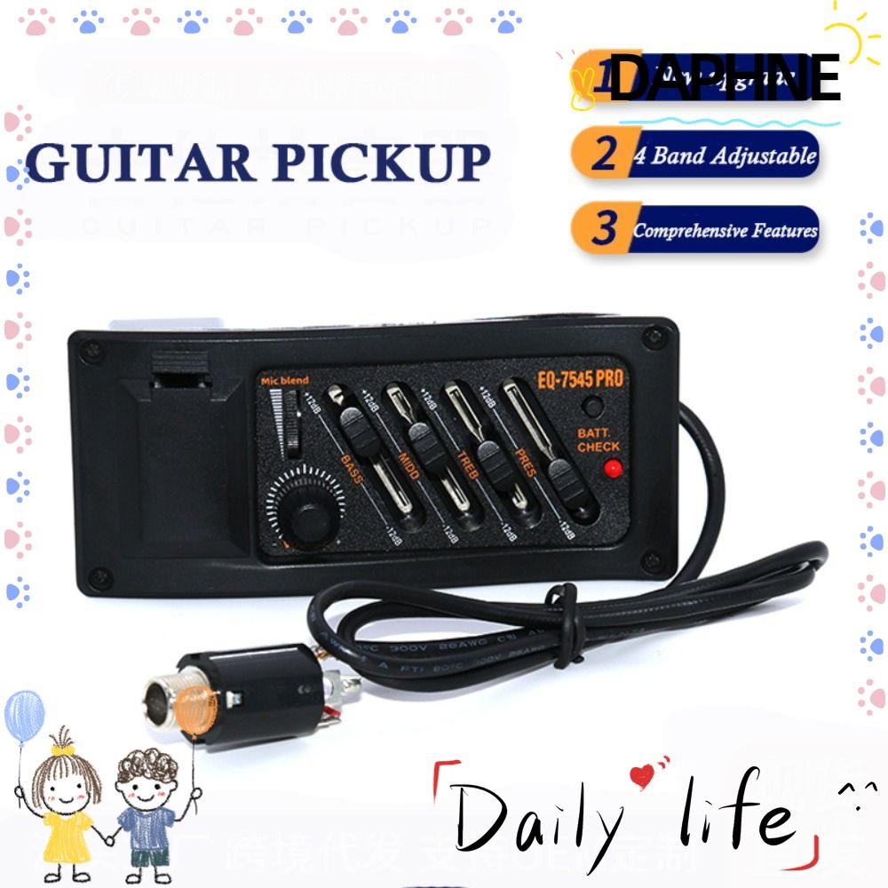 DAPHNE Guitar Pickup, EQ 7545R Equalizer Tuner Acoustic Guitar Preamp