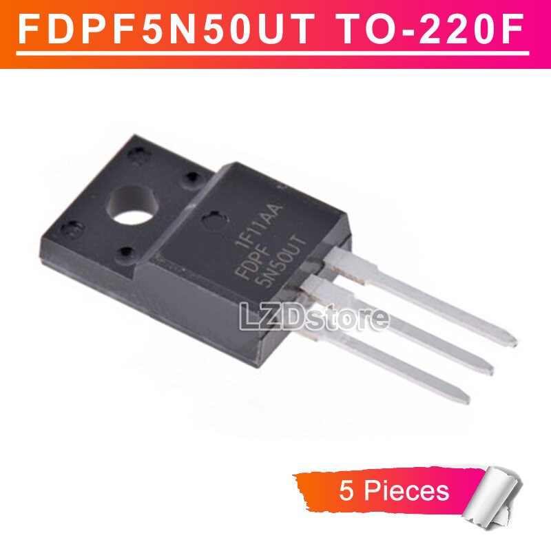 5 Pezzi FDPF5N50UT - Transistor MOSFET | Componenti Elettronici Originali | Icexpert-Inventory - 5