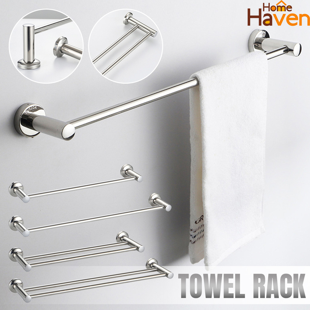 Stainless Steel Towel Rack Bathroom Accessories Towel Rail Single ...