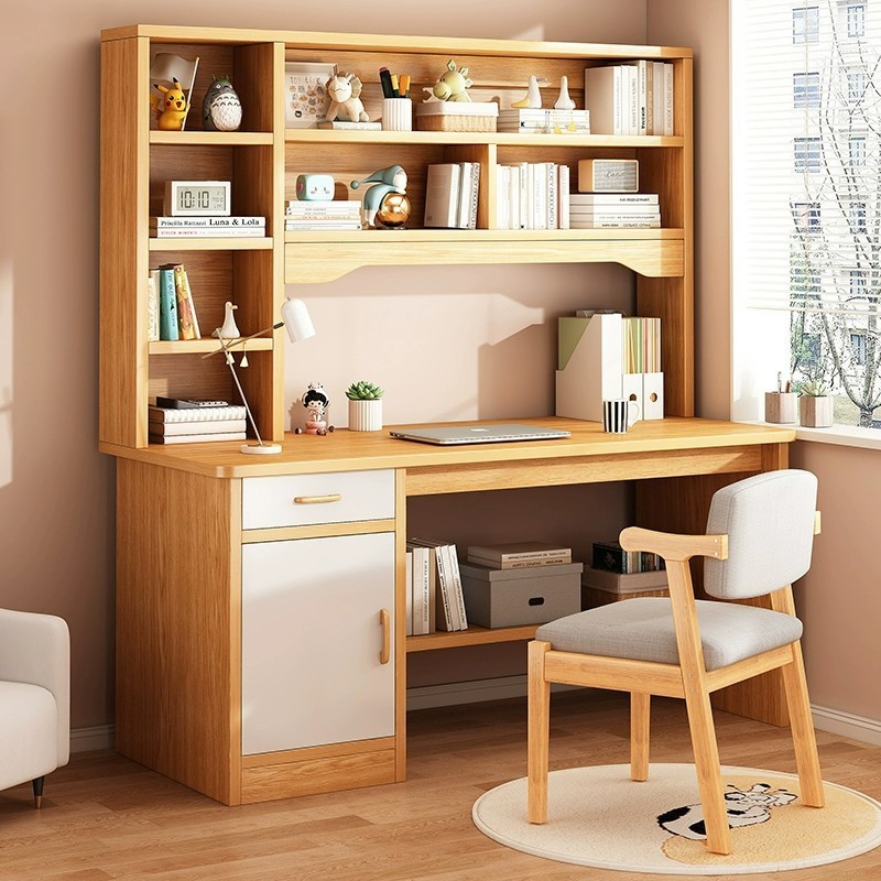 Desk Student Study Integrated Table Modern Minimalist Desk Home Storage ...