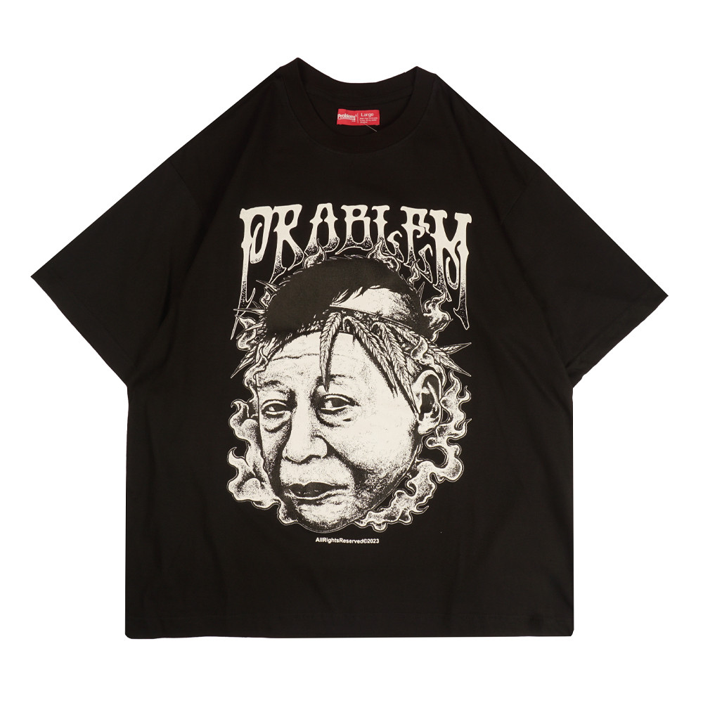 Problem Club - T-Shirt Oversize 030 Grandfa - Black | Shopee Philippines
