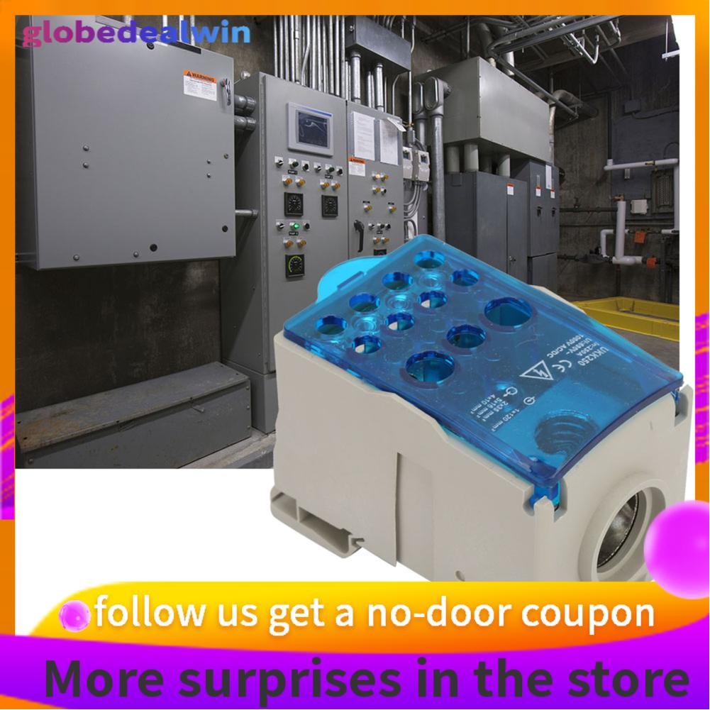 Globedealwin Din Rail Terminal Block Distribution Box UKK-250A ...