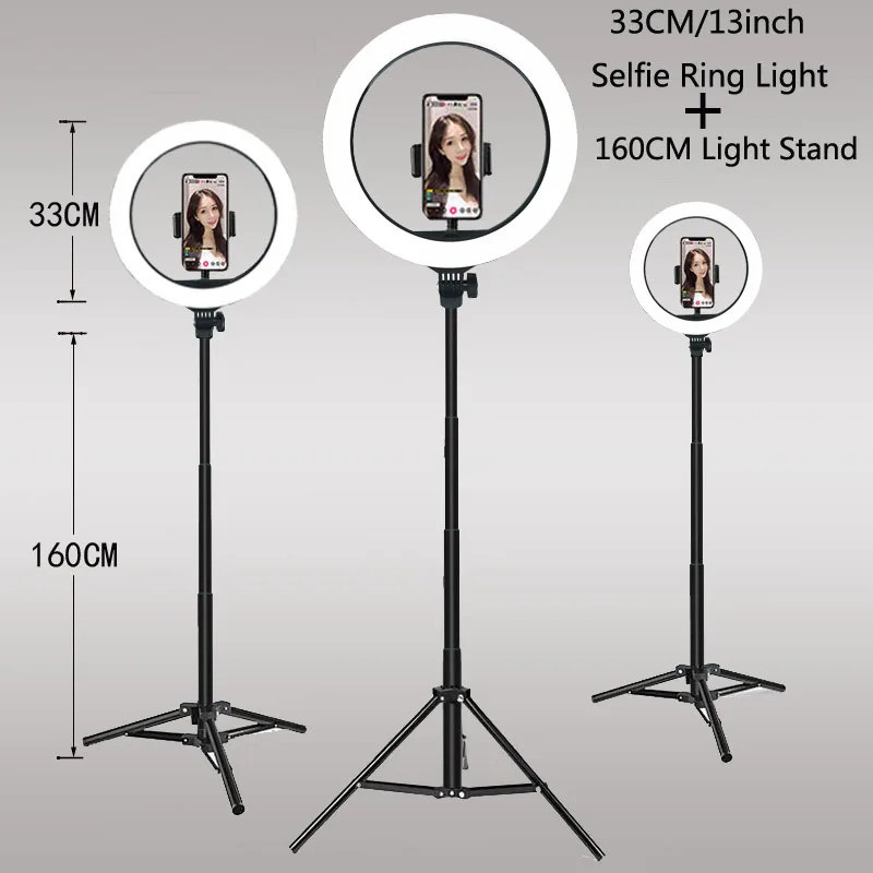 26 33CM Video Lights Dimmable Light Selfie LED Ring Light USB Ring ...