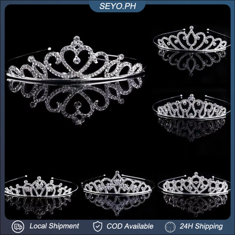 Crystal Rhinestone Crown Headband Children Tiaras Crowns Wedding Bridal ...