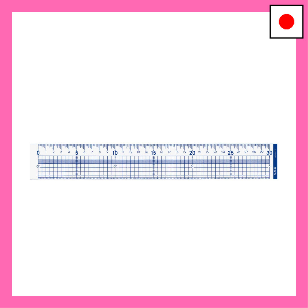 KOKUYO Cutter Ruler 30cm Wave Scale Large Numbers CL-RC30 | Shopee ...