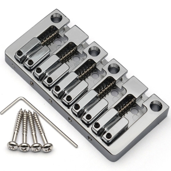 Flipping Saddle 5 String Bass Bridge 95.5x46MM Body/Bottom Through ...