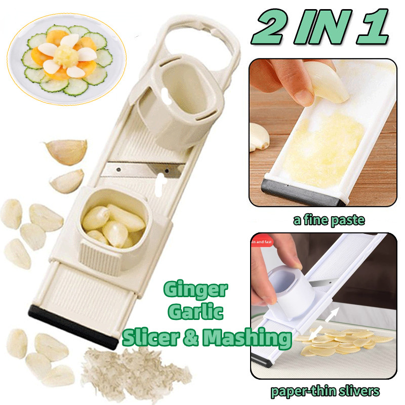 2 in 1 Ginger Garlic Cutter Slicer Manual Double-Sided Vegetable ...