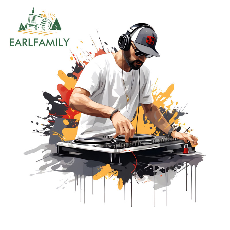 EARLFAMILY Hip Hop Dj Car Sticker Personality Waterproof Motorcycle ...