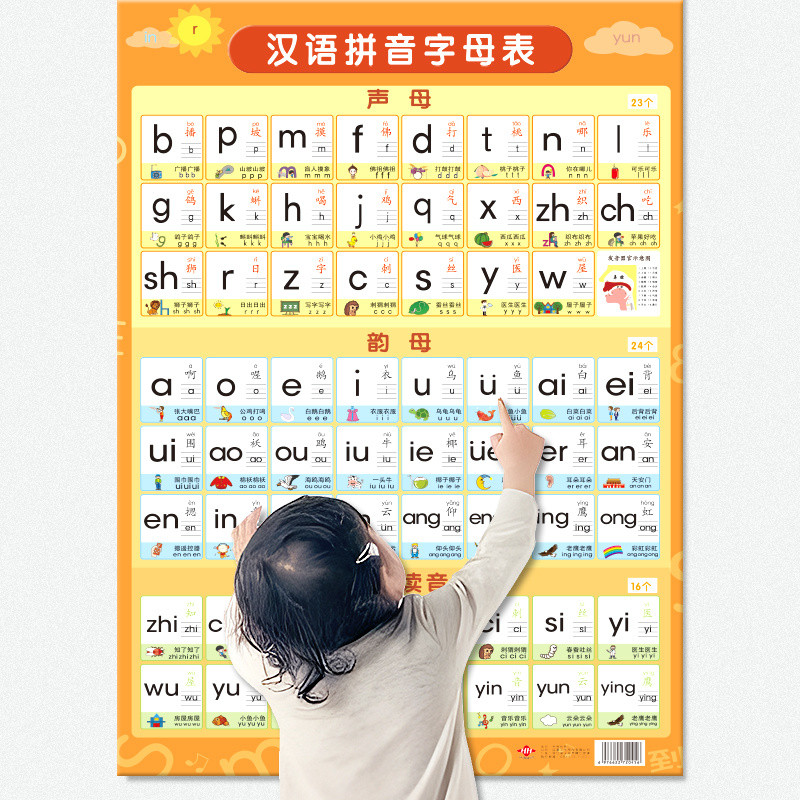 Chinese Pinyin Alphabet Wall Stickers Spelling Training First Grade ...