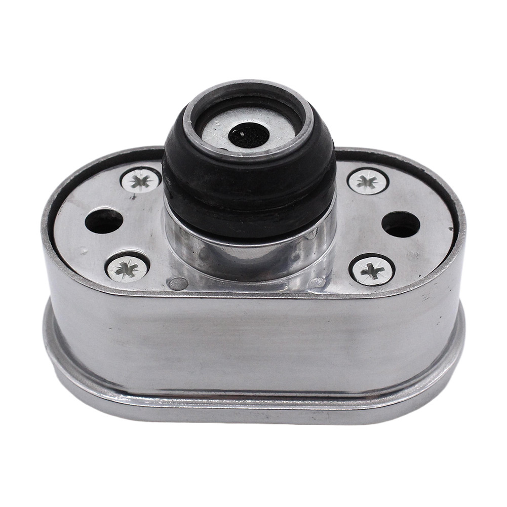 JSD AUTO PARTS Finned Oval Polished Aluminum Valve Cover PCV Valve Breather Classic Nostalgia