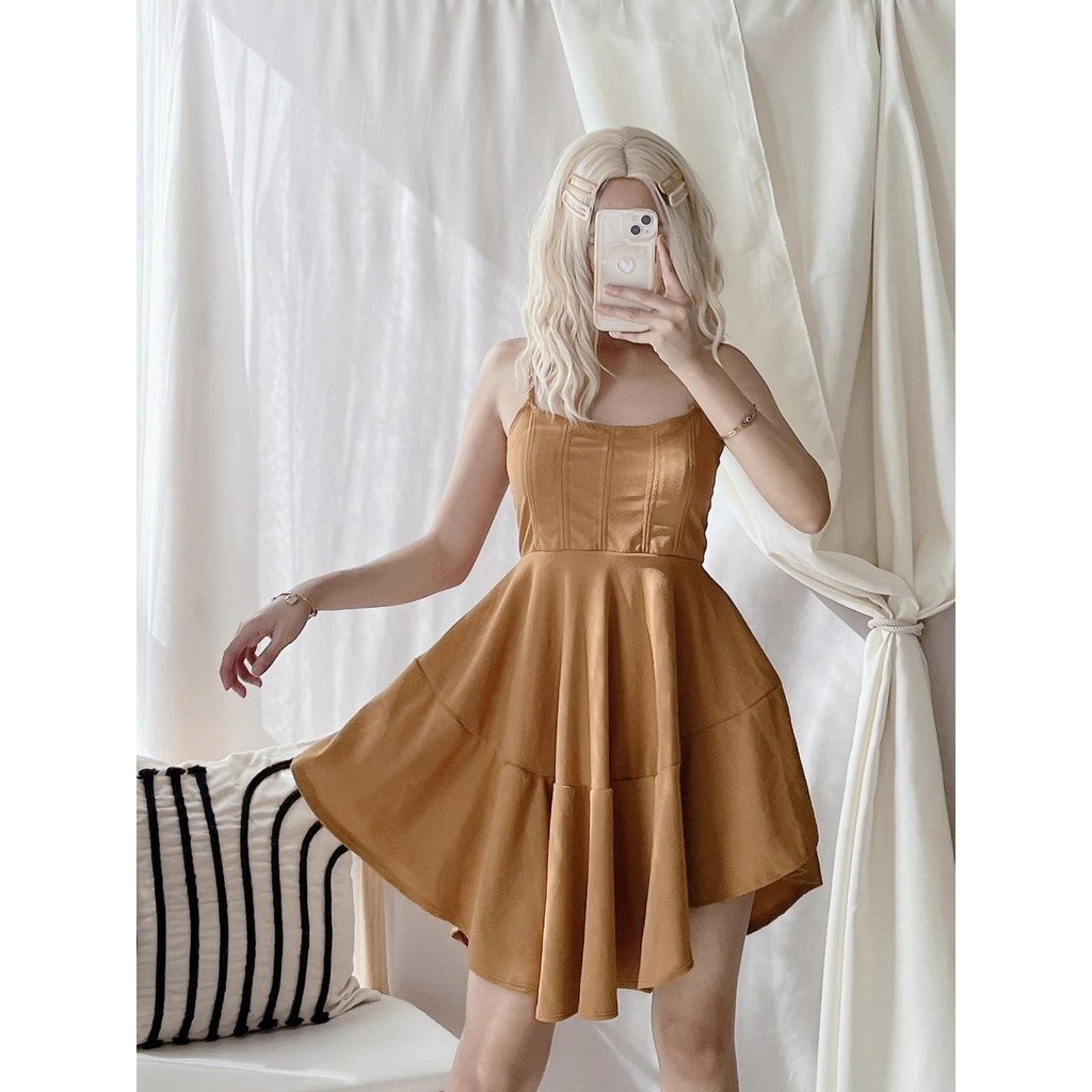 ZEALO Mocha Mousse Women's Dress - 2025 Color of the Year, Casual Chic or  Sophisticated Evening Wear | Shopee Philippines