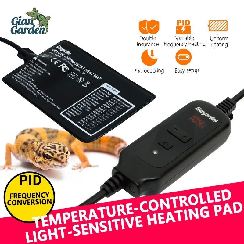 EU Adjustable Temperature Controller Mats Reptiles Heat Mat for Lizards ...