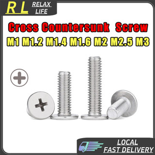 M1 M1.2 M1.4 M1.6 M2 M2.5 M3 Thép Carbon Đen Chữ Thập Phillips Flat Head Countersunk Đầu Vít I.889466159 - Foto 8
