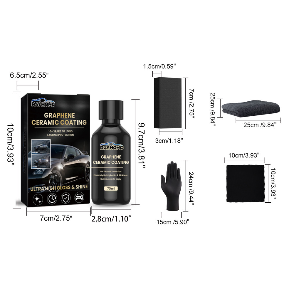 70ml Graphene Ceramic Coating Advanced Technology Super Hydrophobic ...