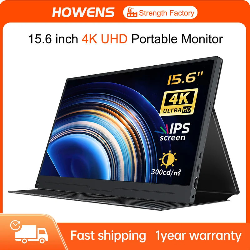 HOWENS 15.6 inch 4K Ultra Clearscreen HD Gaming Monitor Portable Screen ...