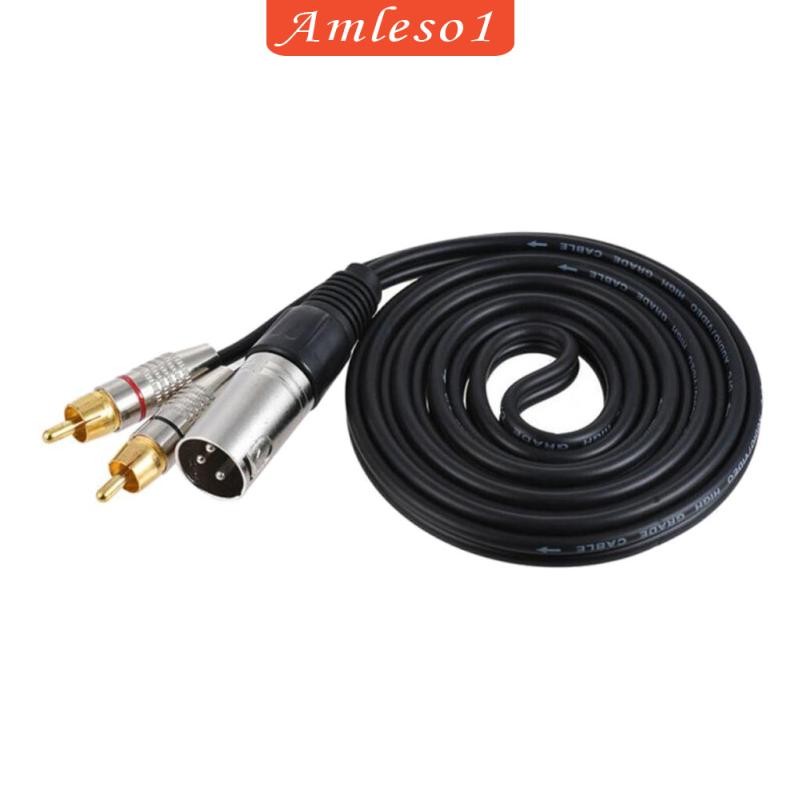 Kopul RCA Phono Female to 3-Pin XLR Male Barrel Adapter A-XMRF