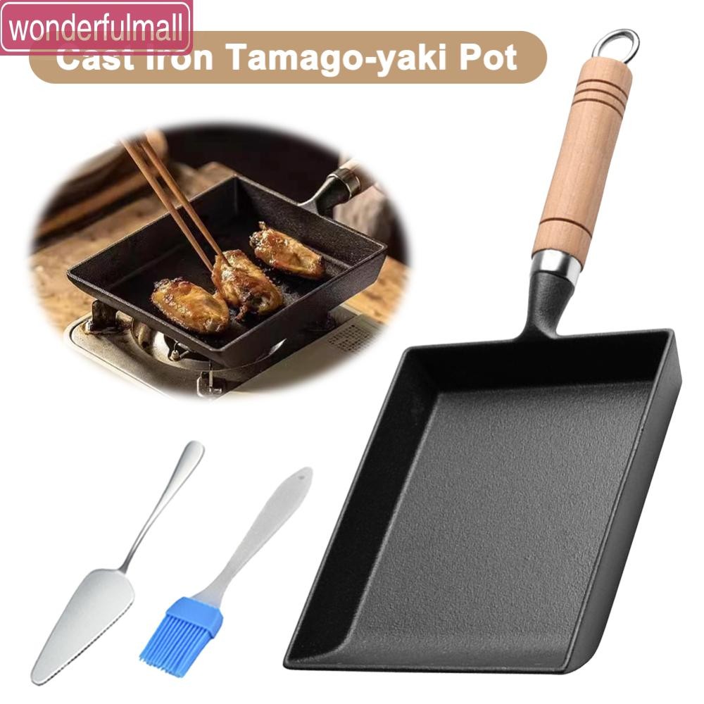 ♚WM♚ Japanese Non Stick Tamagoyaki Pan Flat Omelette Egg Pan Rectangle ...