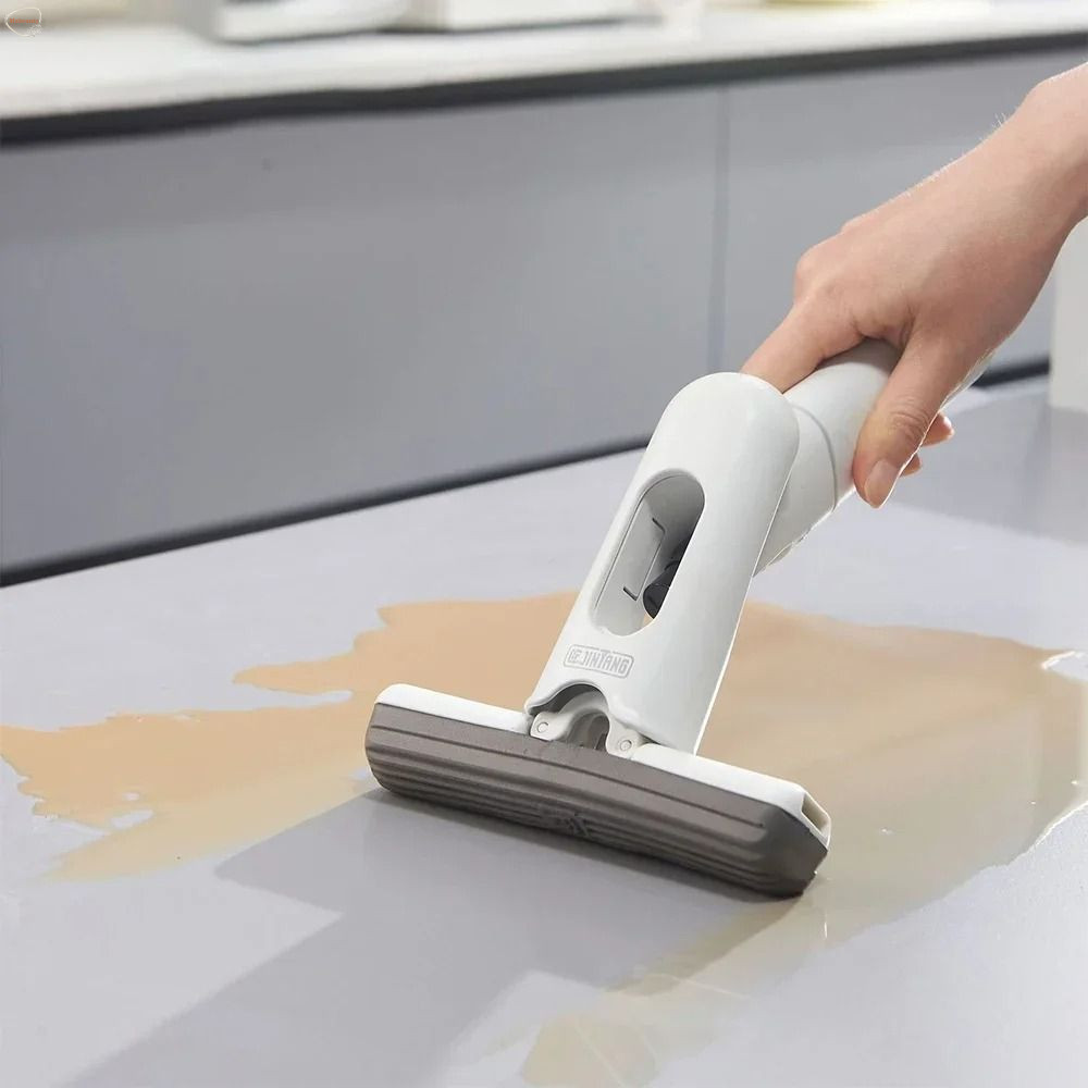 2x Mini Klappmop Für Schreibtisch - Selbstauswringend Nass/Trocken Reinigung