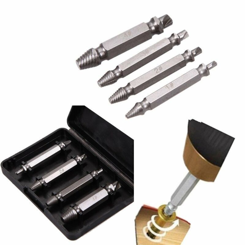 Damaged Screw Extractor Bolt Bits Silver Wide Application Double-Headed ...