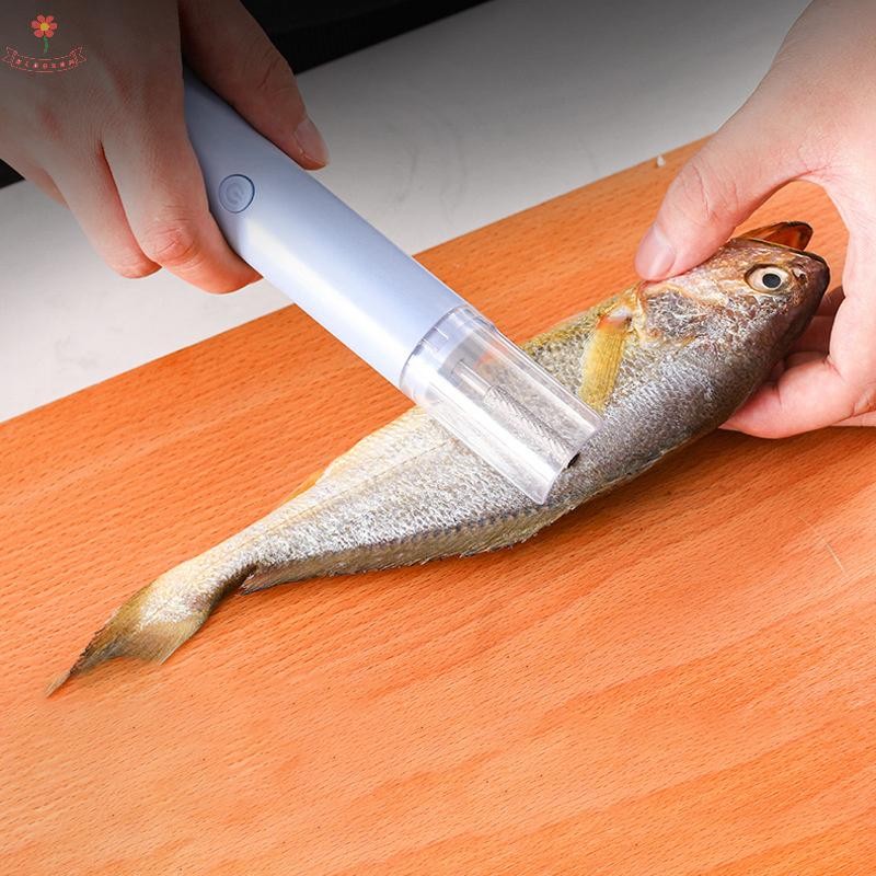 [BLOOM] Portable Electric Fish Scraper Waterproof Fish Scale Remover ...
