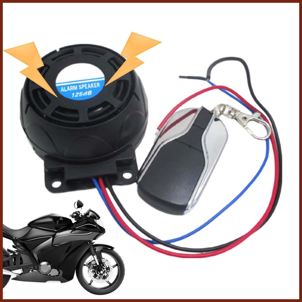 Motorcycle Alarm Anti-Theft Cycling Remote Control Waterproof Warner ...