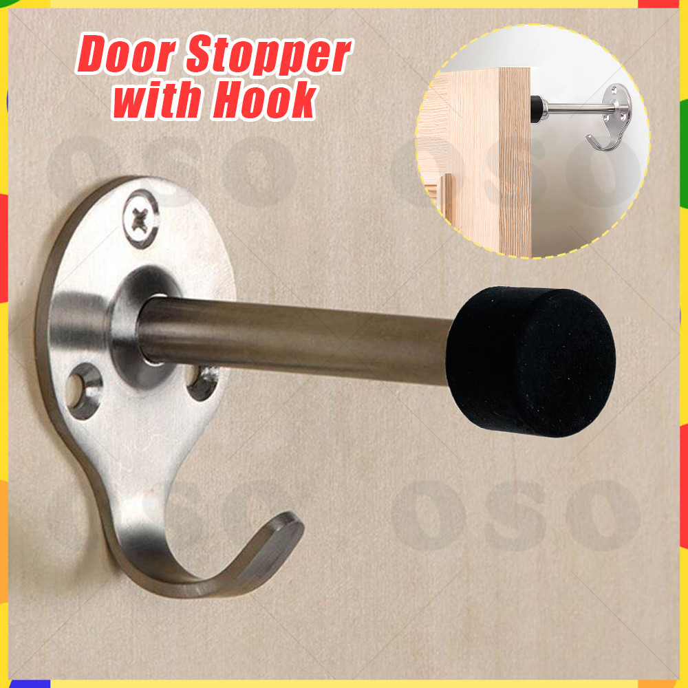 95mm Top-mount Door Stopper with Hook Rubber Door Stopper Heavy Duty ...