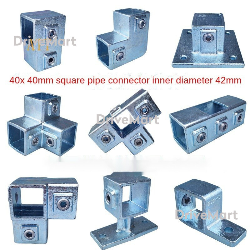 40*40mmGalvanized Square Iron Pipe Connector Fastener Square Pipe ...